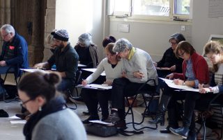 cours de dessin d'architecture à l'encre