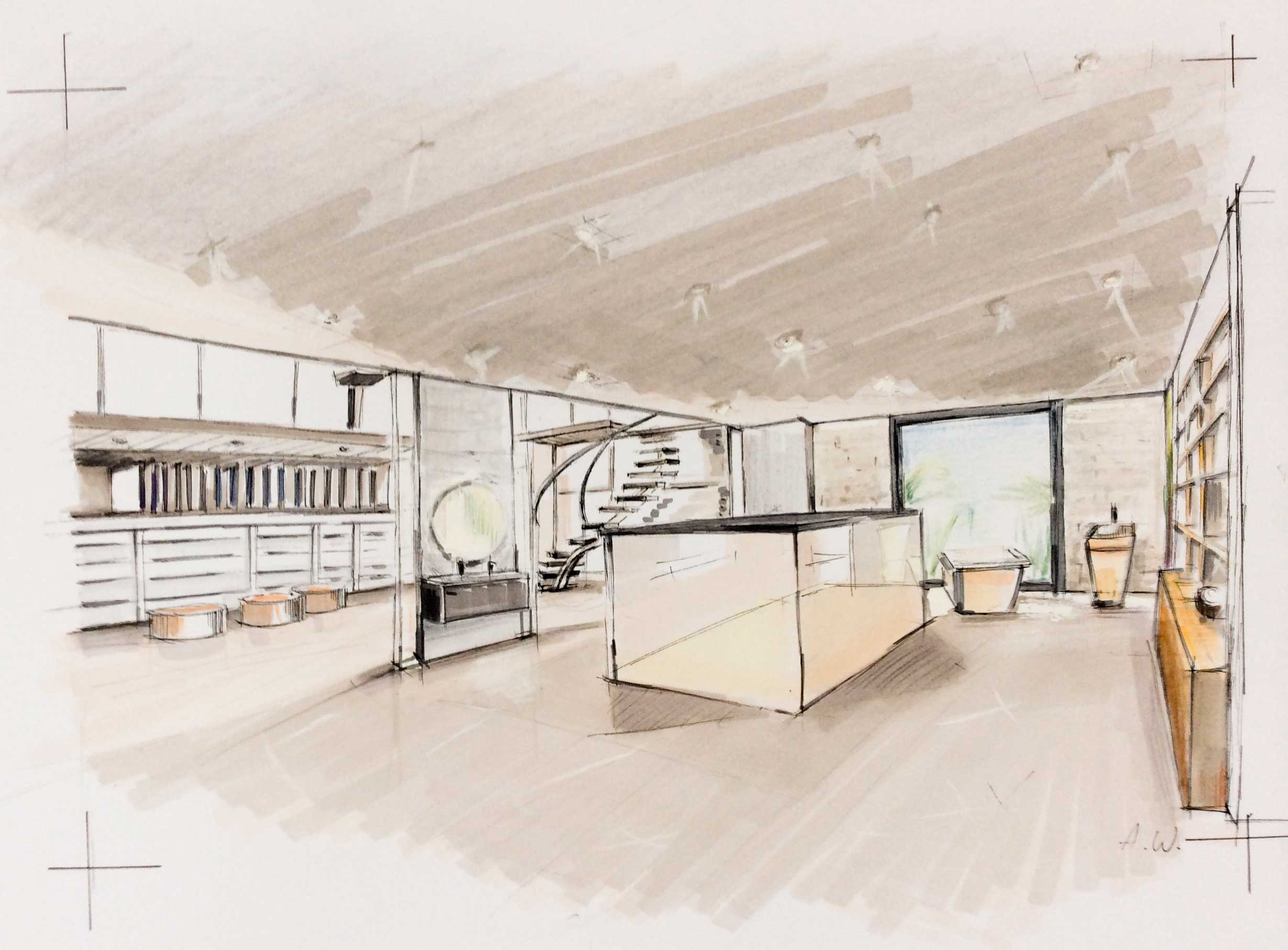 Pochoir Architecte 1:100 - Modèle Meubles Pour Plans Intérieurs, Dessin Technique