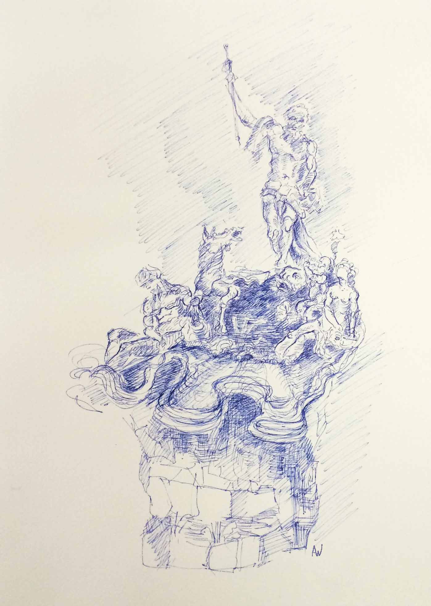 Gros Plan De La Statue De La Fontaine De Neptune à Florence, En Italie Pendant Journee 181624 37268
