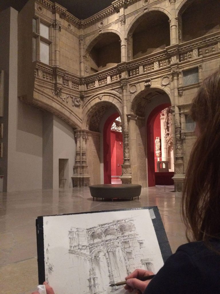 Cours de dessin à la Cité de l'architecture