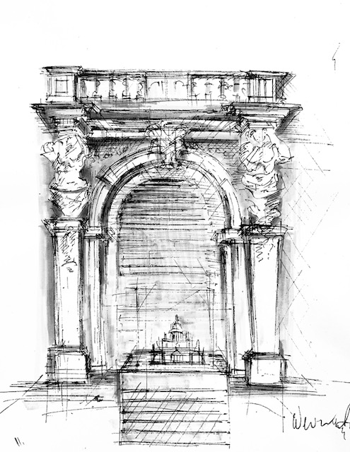 Dessin architecture Renaissance-stage pour des architectes