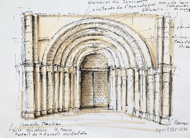 Dessin en perspective-architecture Romaine