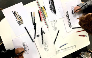 Cours de dessin pour des enfants et adolescents design voiture atelier3113 Paris