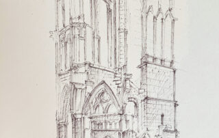 Dessin architecture gothique