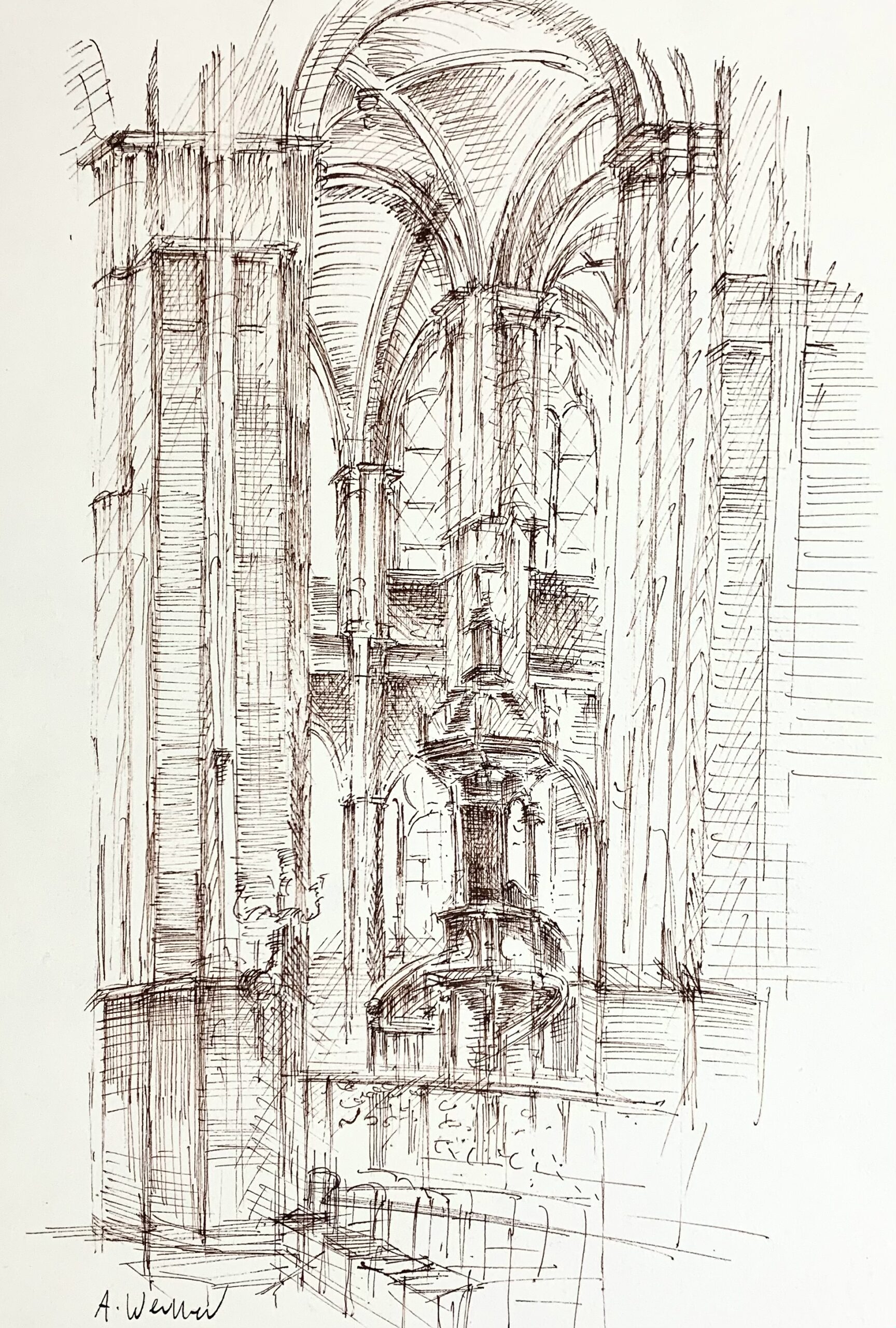 dessin architecture à la main